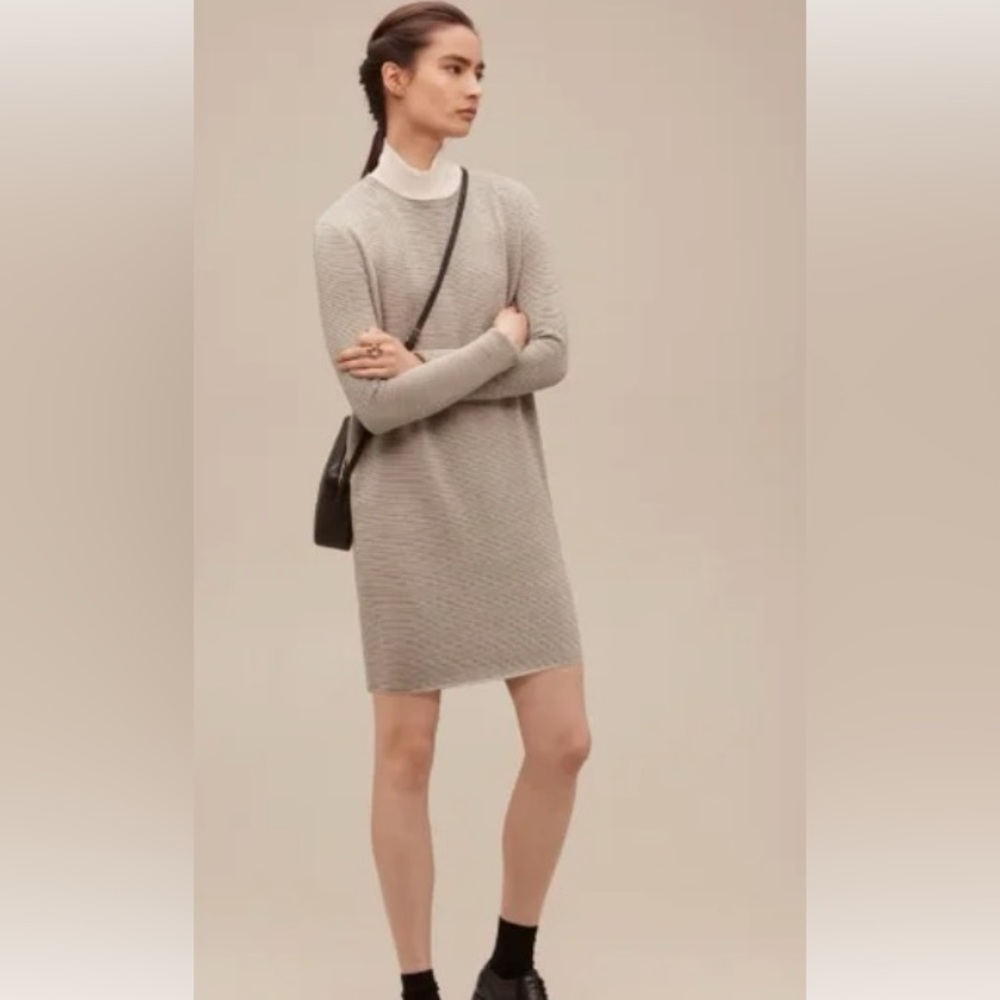 Aritzia Wilfred Long Sleeve Silk Cashmere Blend Campanule Sweater Dress S